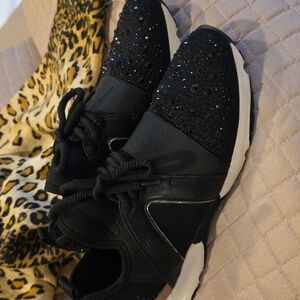 Carvela Women's Black W/ Crystal Sneakers